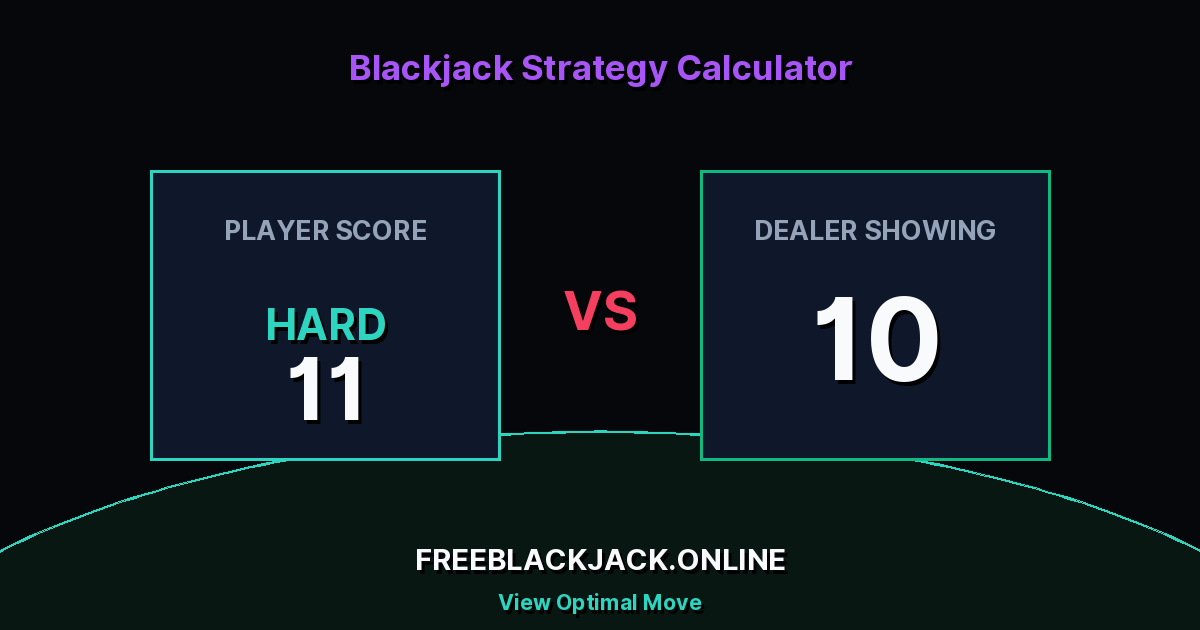 Hard 11 vs Dealer 10