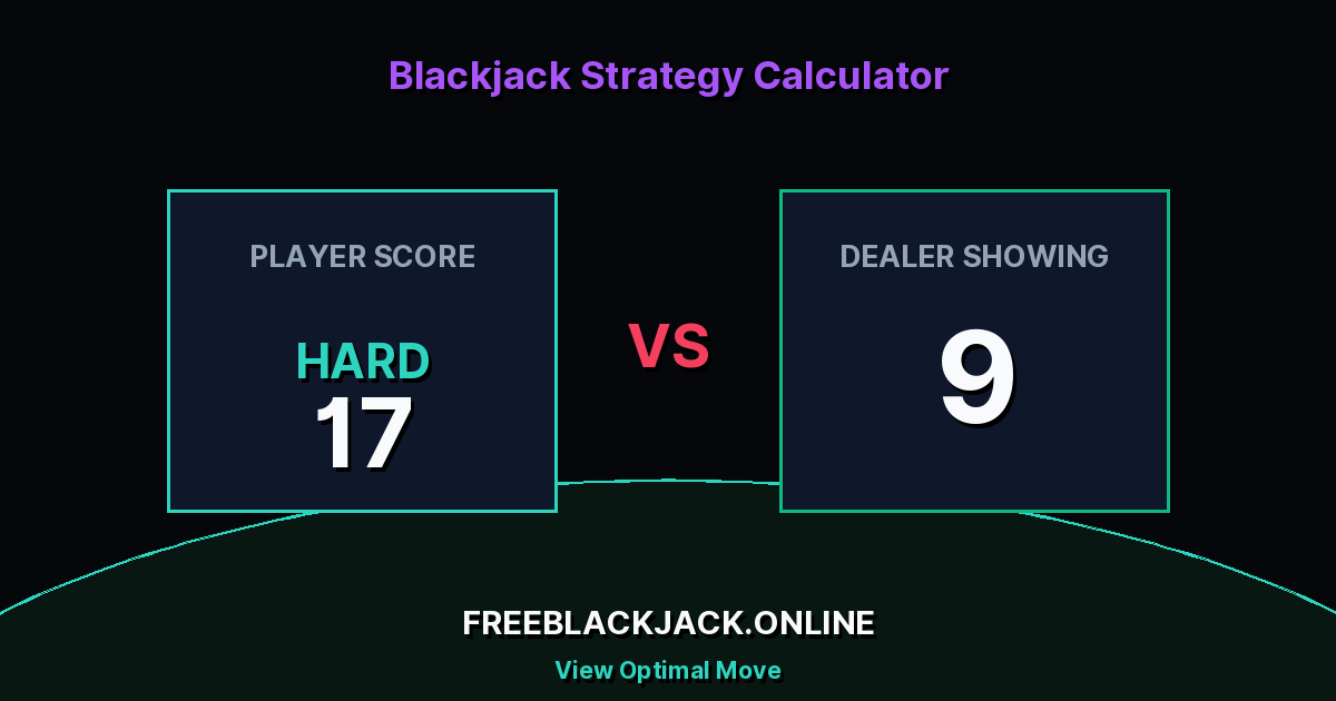 Hard 17 vs Dealer 9